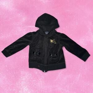 Y2K Faded Glory Black Velvet Pullover Sweater